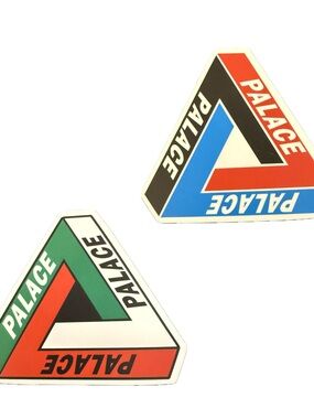 Palace Skateboards Tri-Ferg Logo Sticker Lot 2 Decals Streetwear Skate